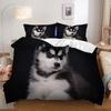 Lovely Husky Duvet Cover Set 3d Puppy Dog Husky Bedding Set Cute Dog Quilt Cover Twin Single Queen King Size Fashion Modern Gift