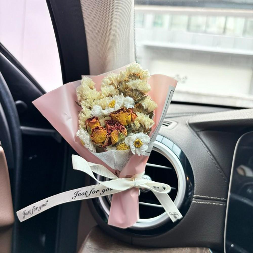 KJOY 4 PCS Dried Flower Car Air Freshener Aromatherapy Interior Air Outlet Decoration Accessory for Vehicle Room Decoration