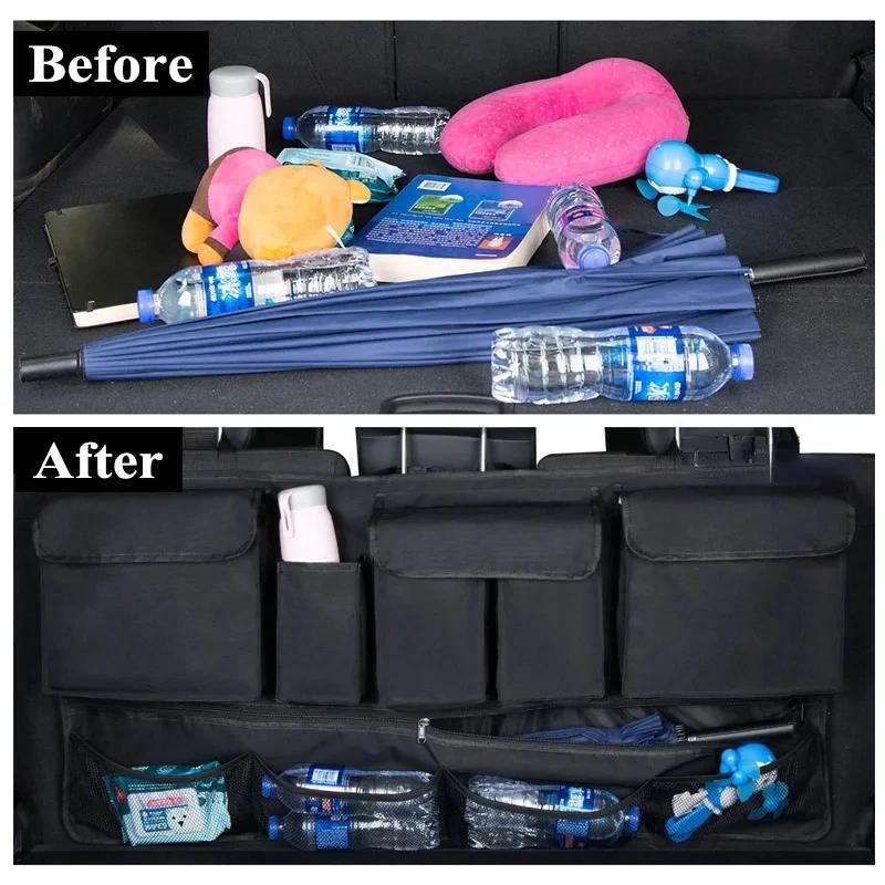 JFBONIN Back Seat Car Trunk Hanging Storage Bag Organizer With 9 Pockets Oxford Waterproof Multi-pocket Car Trunk Storage