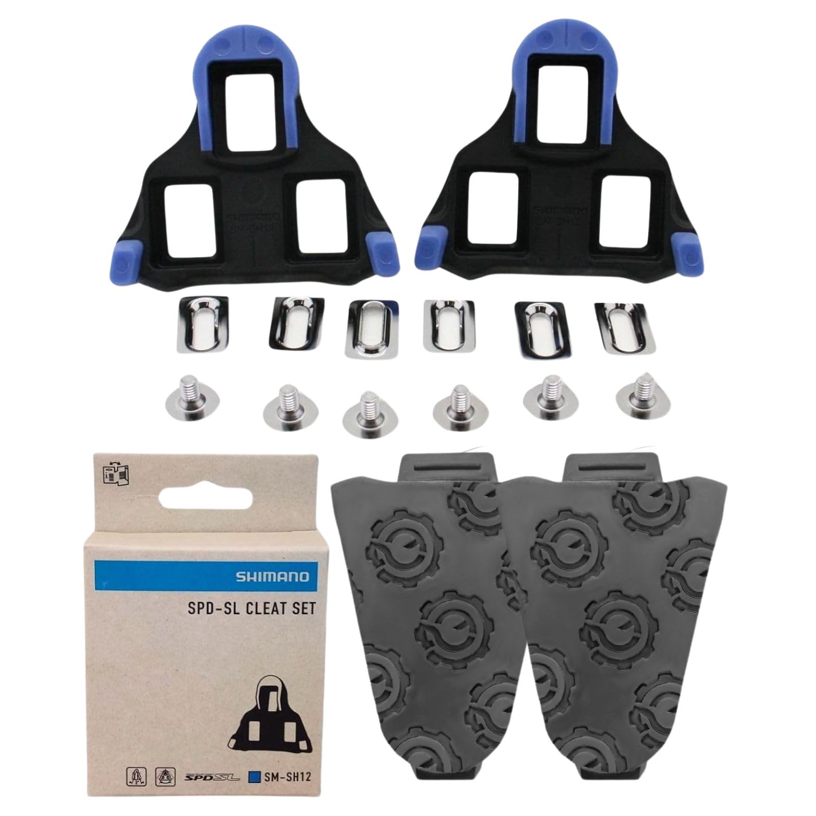 

Geartle Cleat Covers for Shimano Soft and Easy to and Comfortable for Binding and SH12 SPD-SL System, Wear, Non-Slip, Flexible, Lightweight, Pedals, чёрный