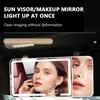 HD Car Mirror for Sun Visor Large Touchscreen with 3X Magnifying Vanity Mirror 3 Color Light Adjustable Interior Rearview Mirror