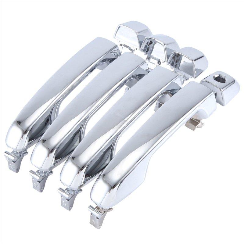 DT08 1Set/4PCS Door Handle Chrome 69211-60090 for Toyota 4Runner Lexus GX460 Land Cruiser 2010-2018 Exterior Door Pull Handle
