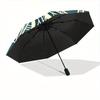 1pc Compass Navigation Auto Folding Cute Leisure Cool  Umbrella, 8-Rib Sturdy Canopy, Portable Travel Umbrella for Outdoor Use,119
