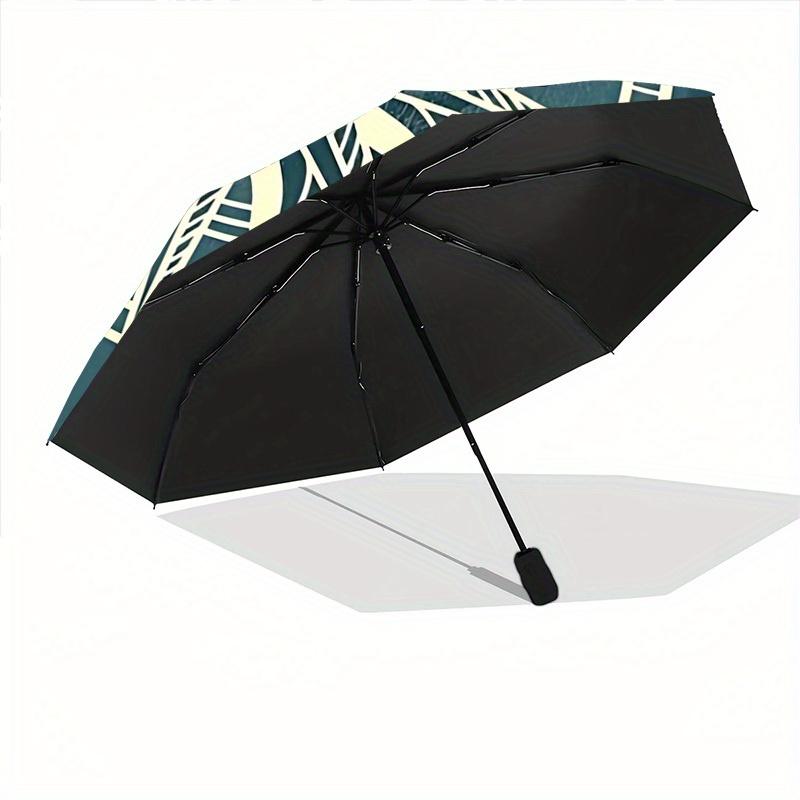 1pc Compass Navigation Auto Folding Cute Leisure Cool  Umbrella, 8-Rib Sturdy Canopy, Portable Travel Umbrella for Outdoor Use,119