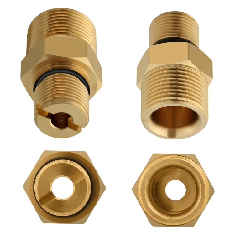 Quickly Connect Brass Adapter For High Pressures Systems M 22 Female Hose To 3/8Inch Pump Outlet Leak Prevention Design