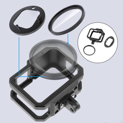 Camera Cage with Adapter Ring UV Lens Fill Light Built- Shoe Anti-Slip Pads 1/4 Interfare Full