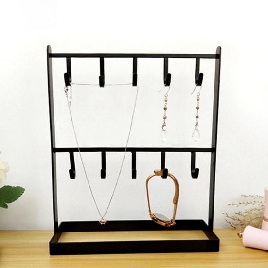 Cercei cu 2 straturi Suport pentru colier Suport pentru bijuterii Brățară Display cârlig Raft Raft