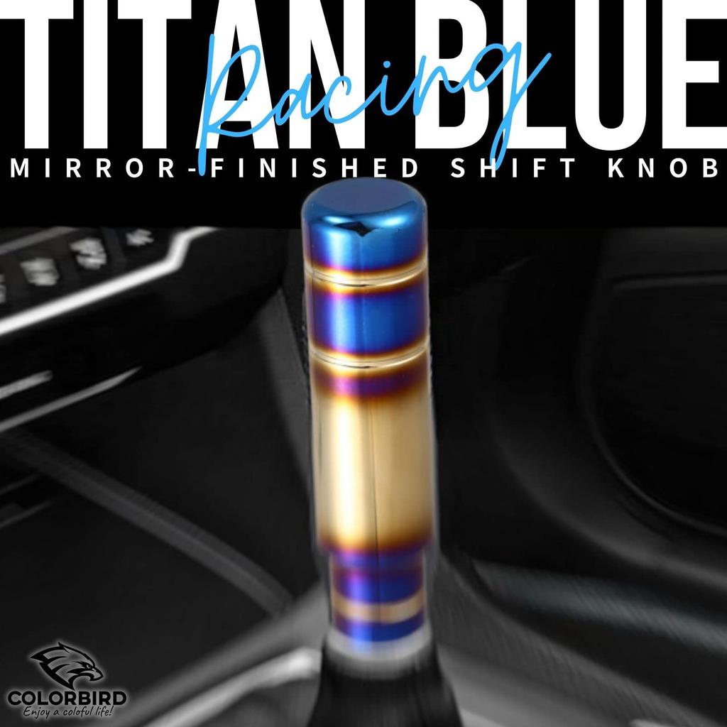 COLORBIRD Shift Knob, Titanium Color, 5.1 inches (13 cm), Aluminum Alloy, Quenching, Mirror Surface, Shift, Extension, Extension Mt (B)
