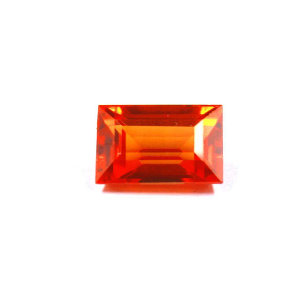 8.65 Carat Exclusive Emerald Shape Orange Sapphire Certified Sri Lanka Gemstone SN605