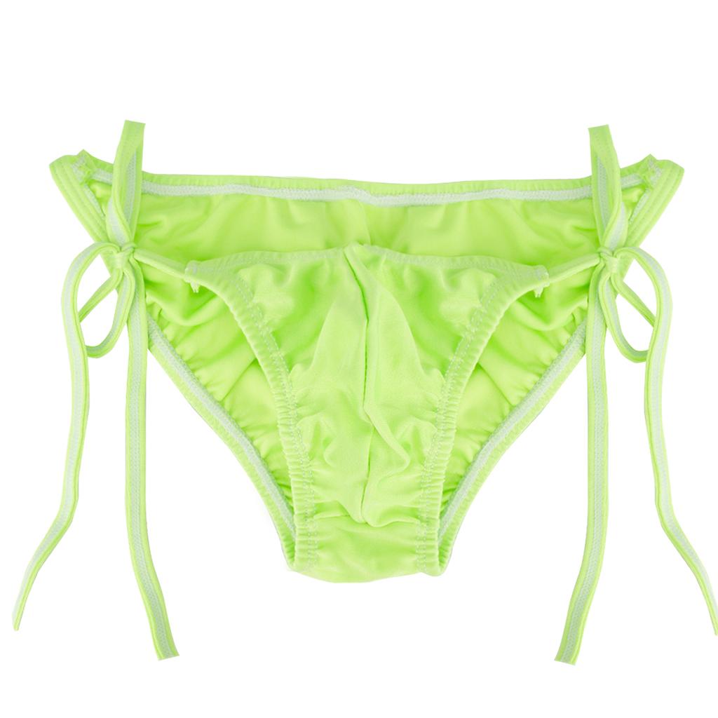 Men's Bikini Briefs Gay Sissy Underwear Side Ties Swimwear Beachwear