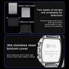 Herren Square Chronograph Armbanduhren Silikon-/Netzarmband, Luxuriöse Stilvolle Analoge Uhr für Arbeit & Streetwear