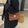 Chic Minimalist Pu Shoulder Bag Stylish Square Crossbody Bag For Women In Black White Pink Khaki Brown