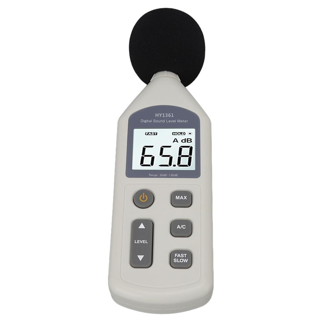 Decibel Meter High Accuracy LCD Screen 30 To 130dBA 5V USB Noise Detector with Backlight for