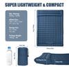 Inflatable Double Sleeping Pad Extra Thick 5 Inch Sleeping Pad Mat Air Mattress with Built In Pump for Camping