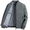 New Stand-up Collar Checkered Striped Long-sleeved Jacket Middle-aged Men's Spring and Autumn Versatile Simple Fashion Cardigan Top