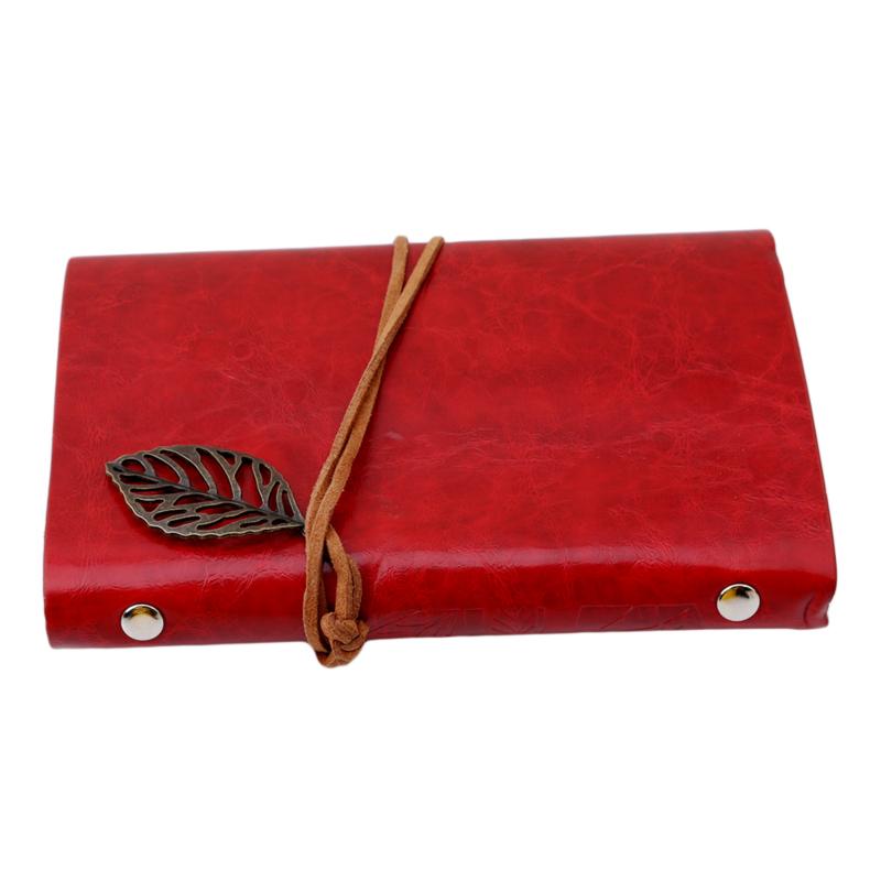 Retro Leaf Notebook School Office Stationery Diary Notepad Literature PU Leather Note Book Traveler Journal Planners Gifts