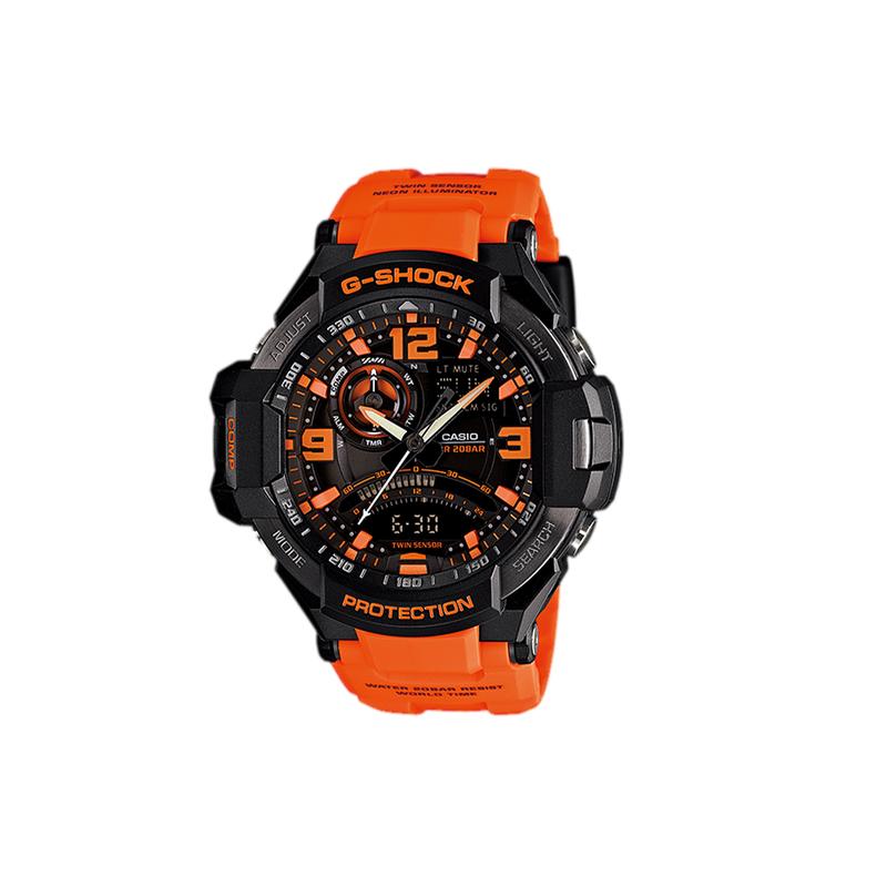 

Casio CASIOMASTER OF G-AIR Series G-SHOCK Aviation Series Street Classic Pointer Dual Display Dial Quartz Movement Japanese and Korean GA-1000-4A чёрный