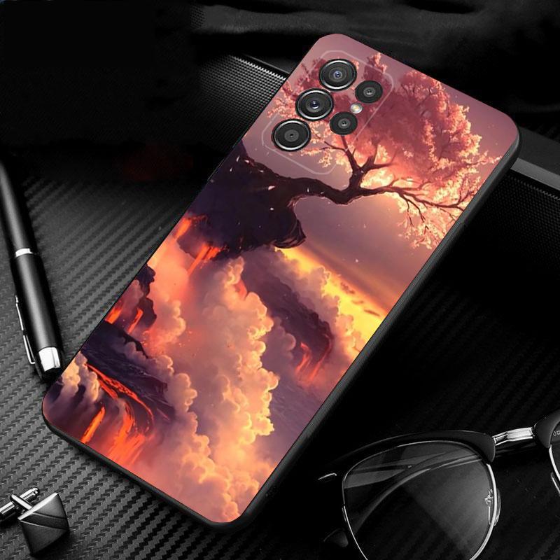 

Чехол для телефона с изображением японского пейзажа Cherry Flower Mountain для Samsung S24 S23 S22 S21 S20 Ultra S20 S22 S21 S10E S20 FE S24 Plus Shell S21