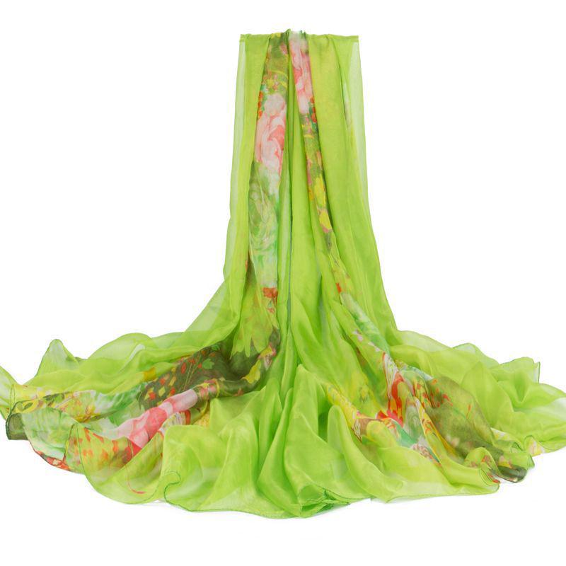 Women's Lightweight Silk Scarf - Spring/Fall Sun Protection, Extra Large Beach Towel & Dance Wrap