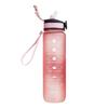 32oz Motivational Fitness Sports Water Bottle With Time & Straw, Large Wide Mouth Leakproof
