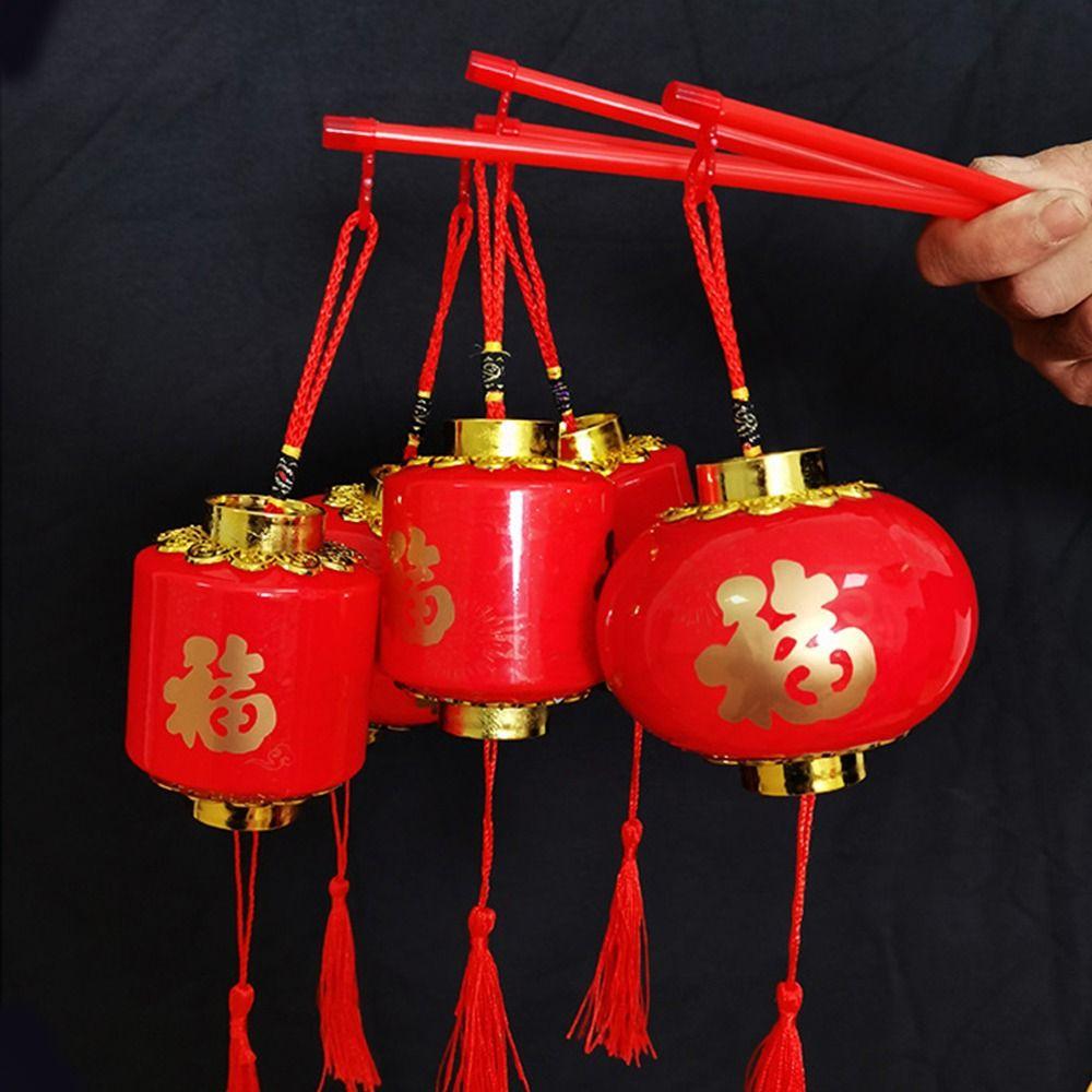 Lucky Spring Festival Lantern Antique Red  Lantern New Year Handheld Lantern  Children's Toy