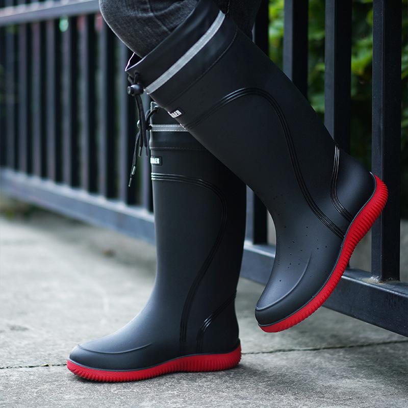 Premium Waterproof Unisex Rain Boots with Elastic Cuff and Non-slip Sole