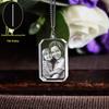 W0007 Square Necklace Small 3*0.6*2cm (Gift Box, 2D Carving)