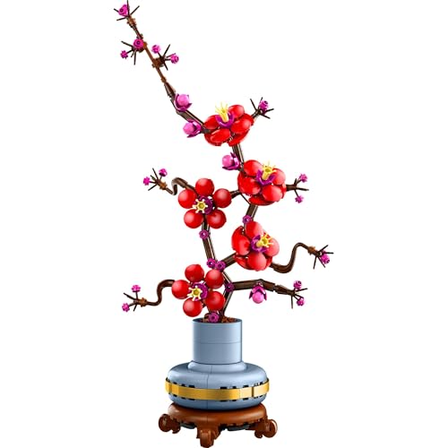 Jucărie botanică LEGO cu prune Cadou pentru ziua de naștere Bloc Crăciun Bărbați Femei Buchet Decor flori artificiale Interior Elegant 10369