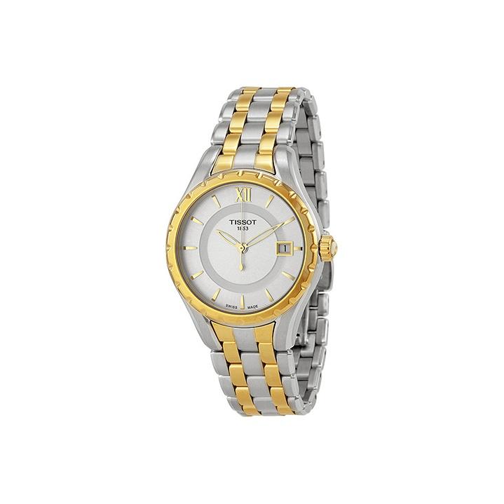 TISSOT T LADY T LADY Quartz Movement Women s Watch 34mm Silver Dial Stainless Steel Watchband T072.210.22.038.00 Gold Plated Watch Case