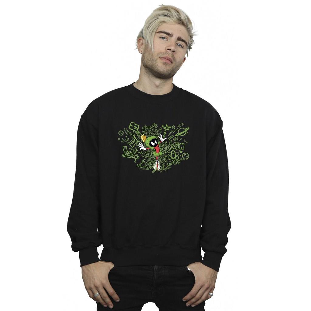 Looney Tunes Mens ACME Doodles Marvin Martian Sweatshirt