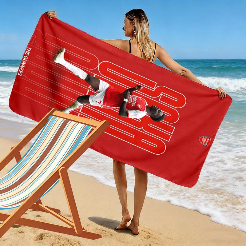 Bukayo Saka Spirit Beach Towel, Large Soft Quick Dry Towel for Beach Camping Swimming