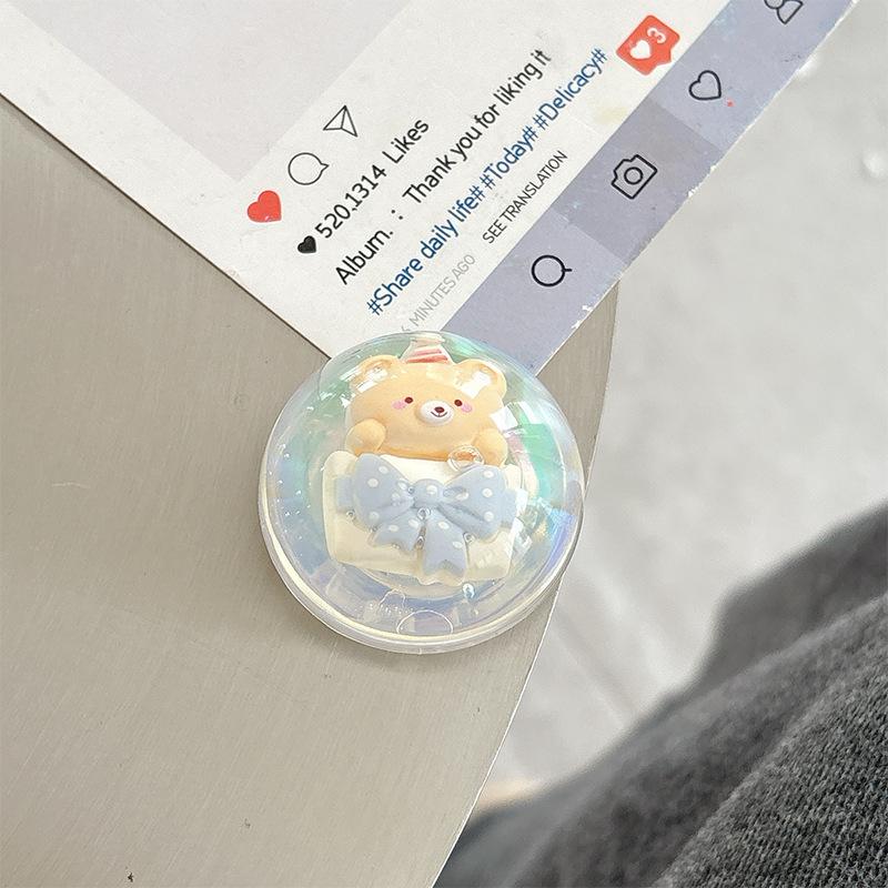 Wind Girl Heart Flower Bow Bear Transparent Airbag Mobile Phone Holder Paste Desktop Watch Chasing Drama