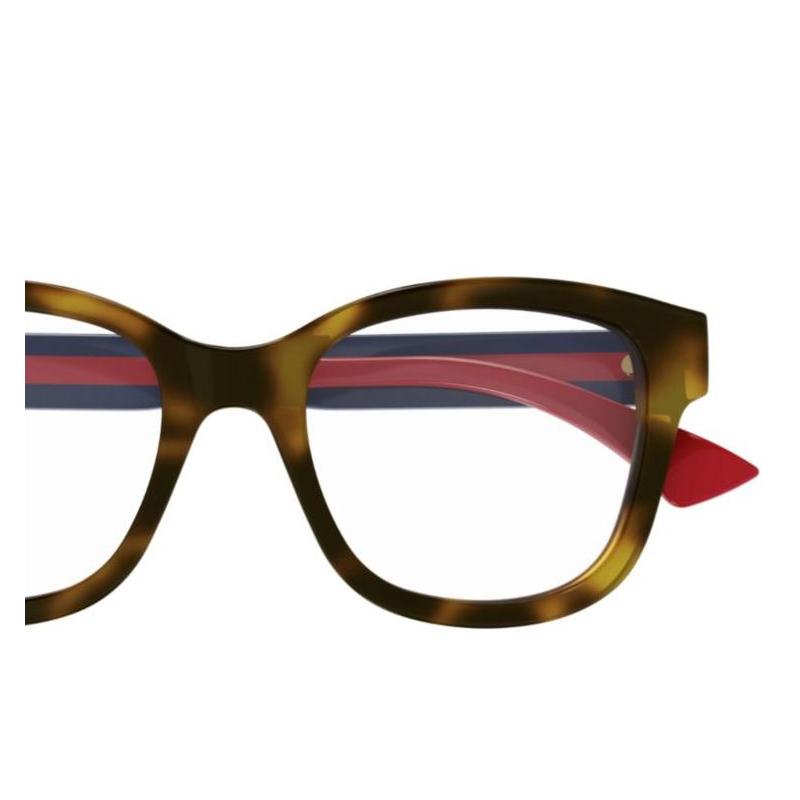 Gucci optical glasses Web Brand Logo Design Acetate Square Frame Women's Tortoiseshell 51 glasses case (random size and color) + glasses cloth