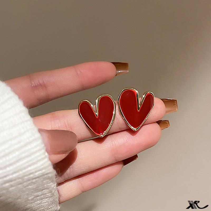 Серьги с красным бантом, стразами, жемчужной бахромой, французские пусеты, серьги интернет-знаменитостей для женщин