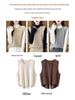 Women's Autumn Winter 100% Wool Knit Vest Sweater - Chic Sleeveless Layering Gilet