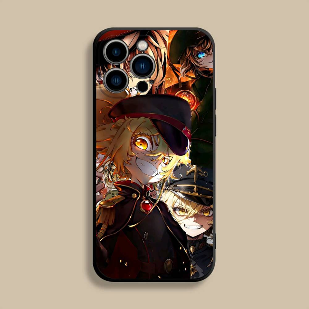Anime Y-Youjo S-Senki Phone Case For iPhone 17,16,15,14,13,12,Pro,Max,Plus,E,SE4,Air,Mini Black Soft Cover