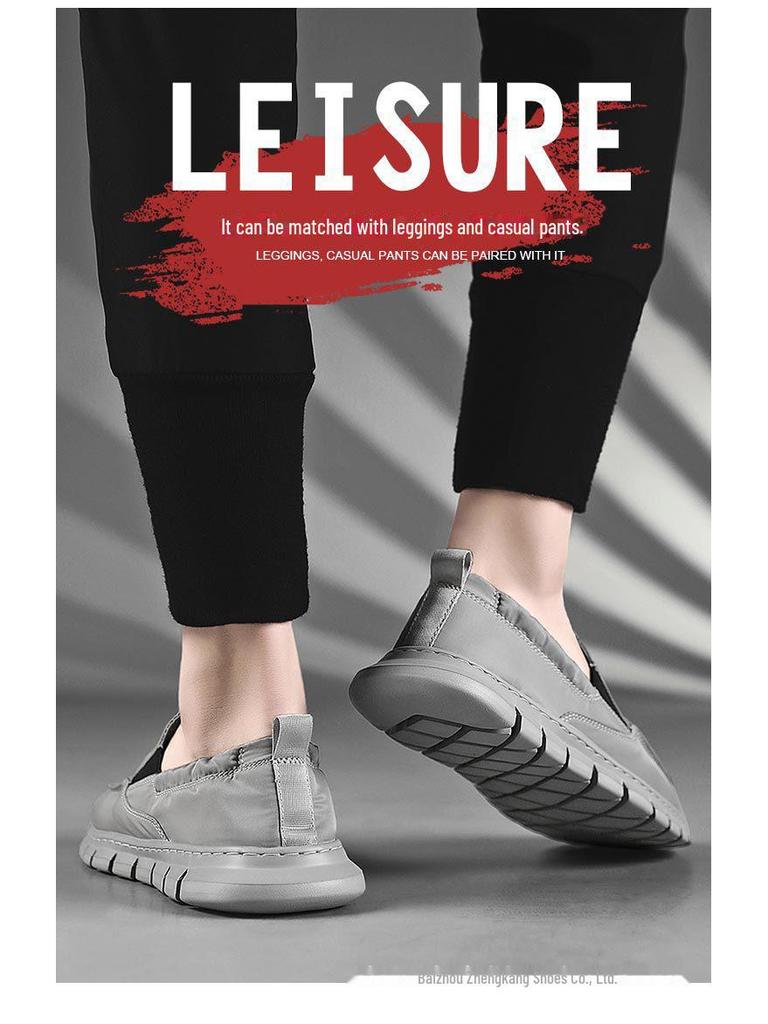 Men's Large Size Breathable Canvas Slip-On Shoes, Old Beijing Style Umbrella Cloth Sneakers