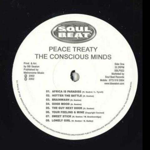 

LP Record CONSCIOUS MINDS Peace Treaty Ken Boothe Bb Seaton SBLP022 Soul Beat 1971 UK Reggae Ska Dub