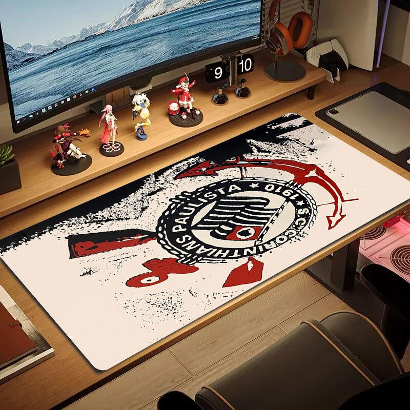 Sport Club Corinthians Paulista Mouse Pad, Large Gaming Desk Mat, Non-slip XXL Mousepad for Laptop & Tablet, Mini PC Playmat with Stitched Edges