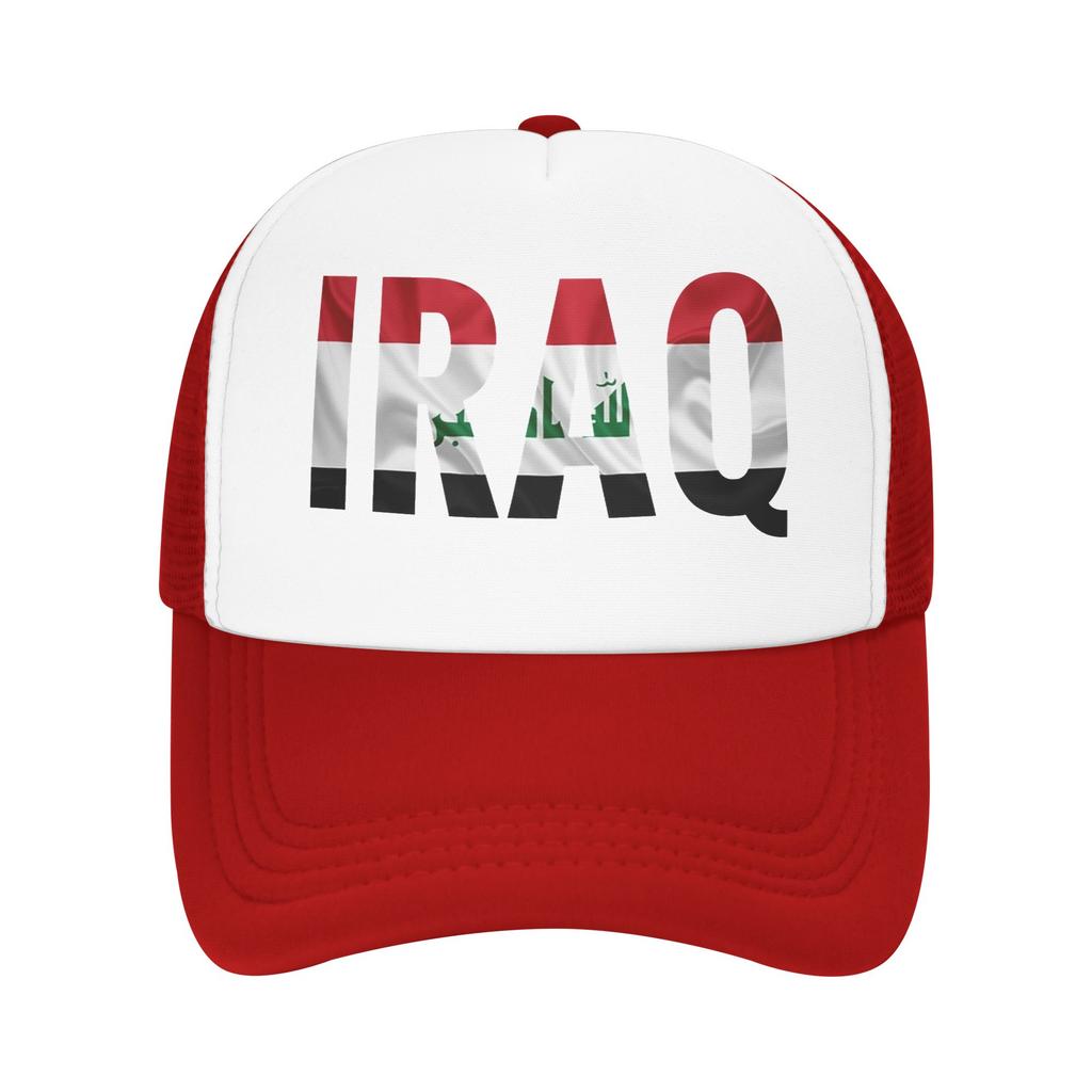 Iraq Flag Iraqi Mesh Baseball Cap Adult Fashion Sun Caps Dad Hat Adjustable Summer Trucker Hat