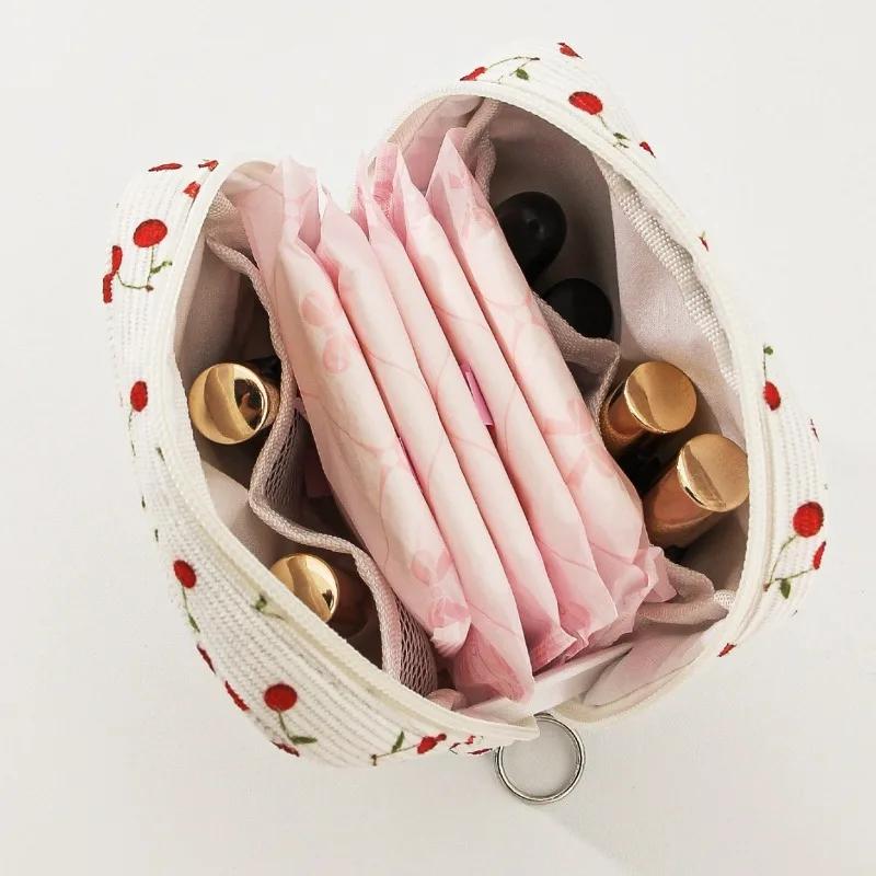 Mini Makeup Handbags Wallet Pouch Bags Organizer Travel Small Cosmetic Lipstick Earphone Storage Bag Purse Women Portable