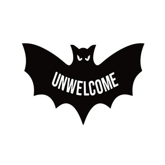Halloween Welcome Doormat Half Circle Spider-Web Bat Skull Pumpkin Shape Floor Mat Non-Slip Entrance Mat for Front Door Porch Home Decoration