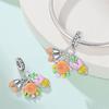 S925 Silver Summer Vacation Sun Beach Castle Sports Bead Pendant DIY Handmade Jewelry Bracelet Making Accessories