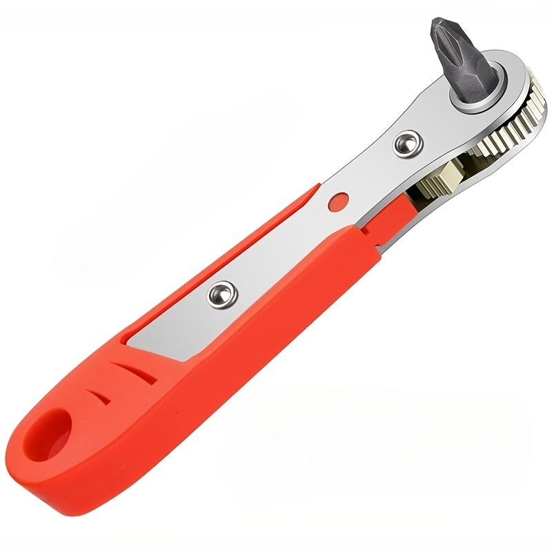 1pc ,Positive and Reverse Rotation 36-tooth Ratchet Screwdriver, Right Angle One-Word Slot Cross and Hexagonal Plum Blossom Screwdriver Set