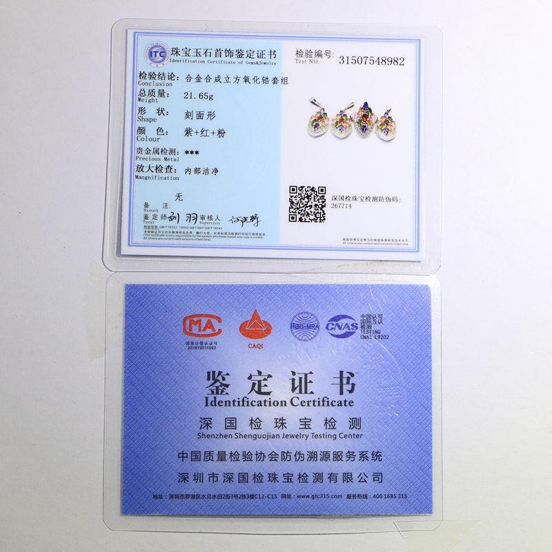 Ohrringe in Ankerform, baumelnd, lang, mit Zirkonia, rot, lila, Kristall, für Damen, Modeschmuck