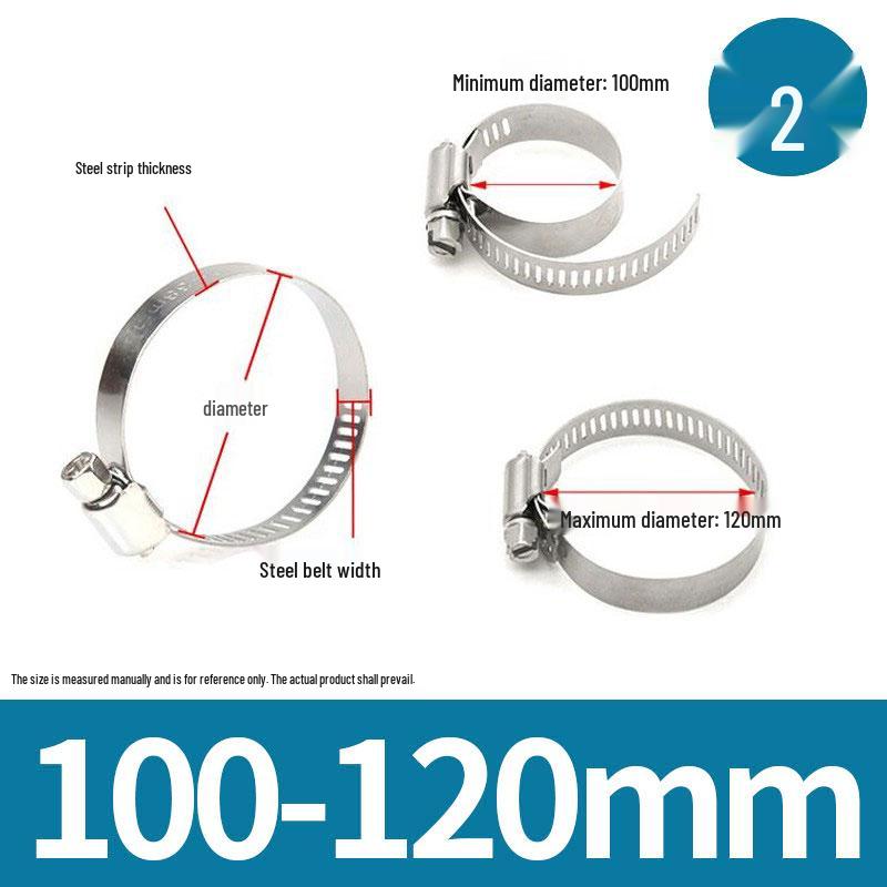 American Style 201 Stainless Steel Hose and Pipe Clamp for Ventilation and Communication Applications