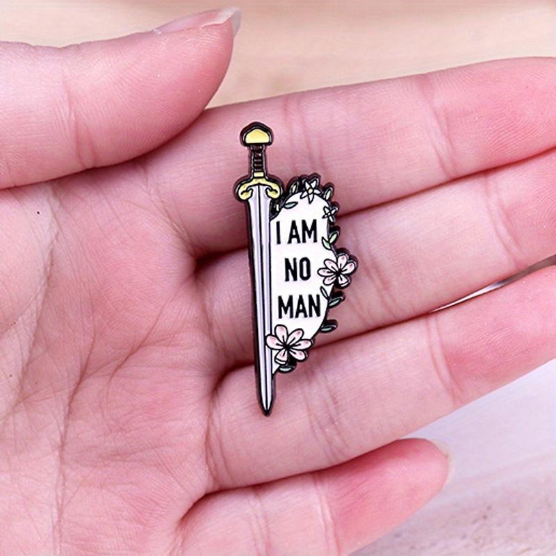 “Я НЕ ЧОЛОВІК" Лист Піни Весела Гра Меч Брошка Значок Сумки Аксесуари Подарунок