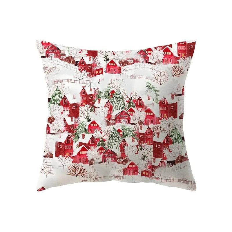 

Наволочки с рождественской тематикой Аксессуары для автомобиля Офис Санта-Клаус Гостиная Диван Домашние наволочки 40x40cm