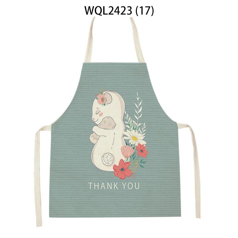 Animal Elephant Monkey Kitchen Aprons Linen Aprons Home Cooking Baking Accessories Aprons Kitchen Accessories Delantal Cocina