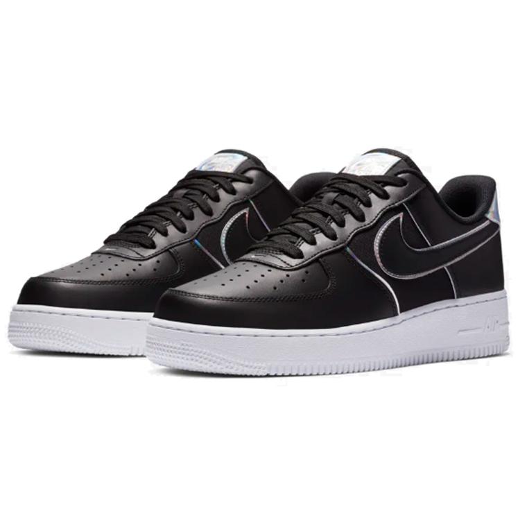 New Nike Air Force 1 Low Black Iridescent Outline AT6147-001